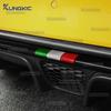 Hard Dry Carbon Fiber For Abarth 595 695 595C 695C 2017-2024 Italian Tricolor Car Rear Bumper Lip Sticker Accessories