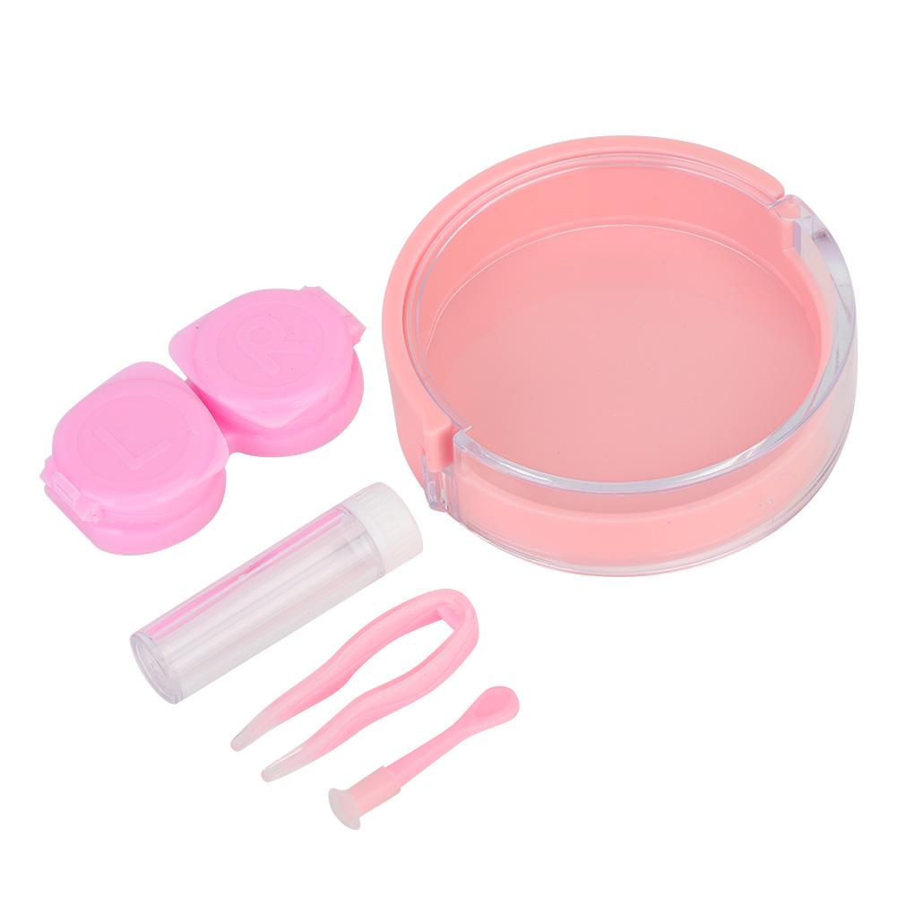 Portable Round Transparent Cover Contact Lenses Storage Box Case Container Holder