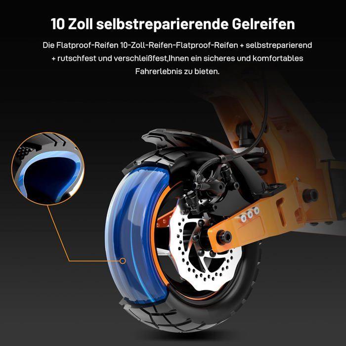 Electric Scooter D7 ABE-NFC 20.8Ah 500W/1600W 48V Range 80-100km 10'' Tires Double Disc Brakes Foldable APP RCB
