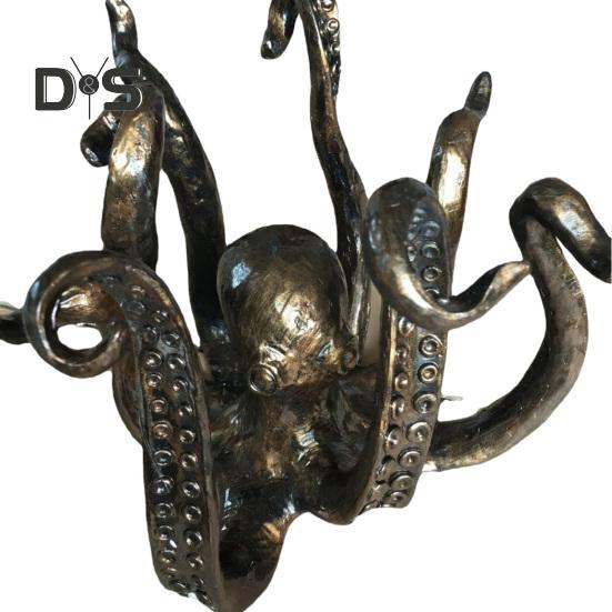 Vintage Octopus Mug Holder Resin Sea Animal Figurine Kitchen Countertop Coffee Cup Organizer Hanger Stand Rack Indoor Outdoor Decoration