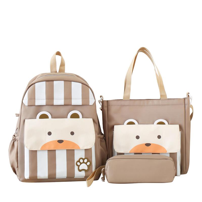 Primary School Students' Children's School Bag New Style Nylon Primary and Secondary School Backpack Three Piece Set Large Capacity Backpack