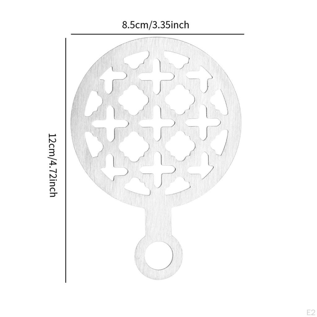 Decoração de Café Estêncil para Estampar Bolo Reutilizável Artesanato DIY Florescente para Assar