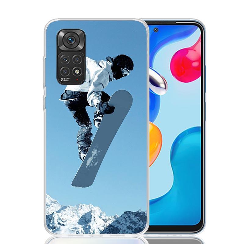 Adventure Snowboarding Extreme Phone Case For Xiaomi Redmi Note 15 14 13 12S 12 Pro Plus 11S 11E 11 11T 10S 10 Art Soft Pattern