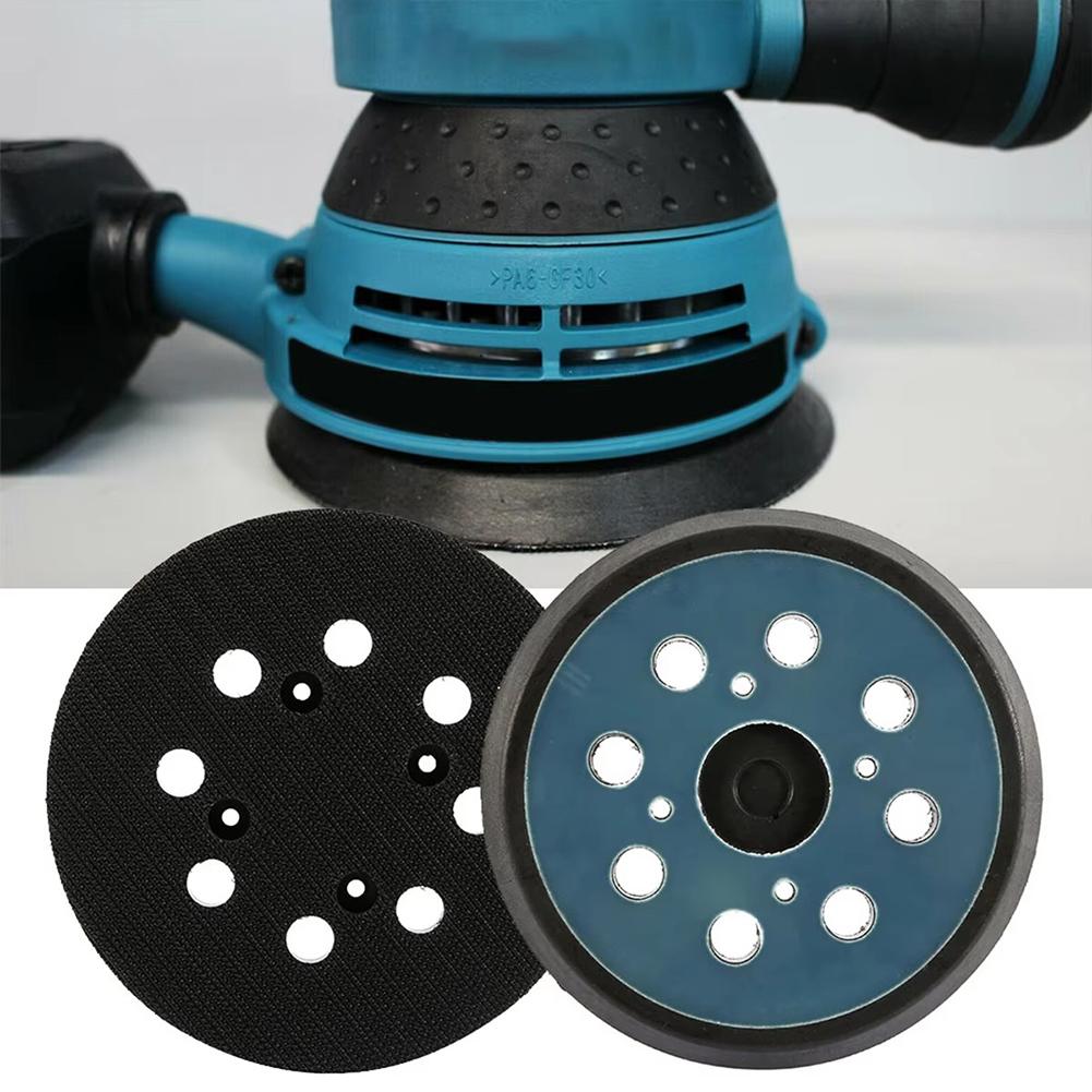 Orbital Sander 5 Inch Backing Pad with 8 Vacuum Holes and 4 Nail Fixtures for Stable Abrasive Paper Grip and Dust Collection