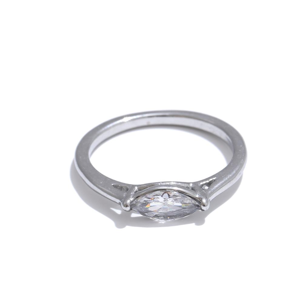 

Yhpup 6789# Stainless Steel Shiny Cubic Zirconia Casting Ring for Women PVD Plated Hypoallergenic Jewelry Gift 6