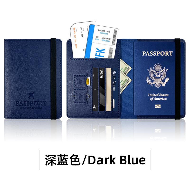 Multi-card Strap Passport Protection, This Set of Pu Thickened Leather Passport Clip Can Be Determined LOGO Leather Passport Bag