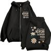 Good News, Jesus Loves You. Christian Zip Up Hoodie, Retro Street Style, Men's and Women's Zip Up Hoodie, Street Fashion