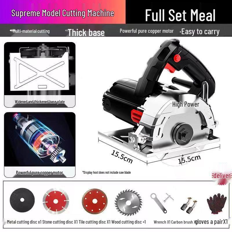 Multifunctional Handheld Cutting Machine: Marble, Stone, Tile & Wood Electric Saw