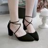 Sandals for Women 2026 Pointed Toe Toe High Heels with a Single Buckle and Hollow Cross Strap for Women's Shoes