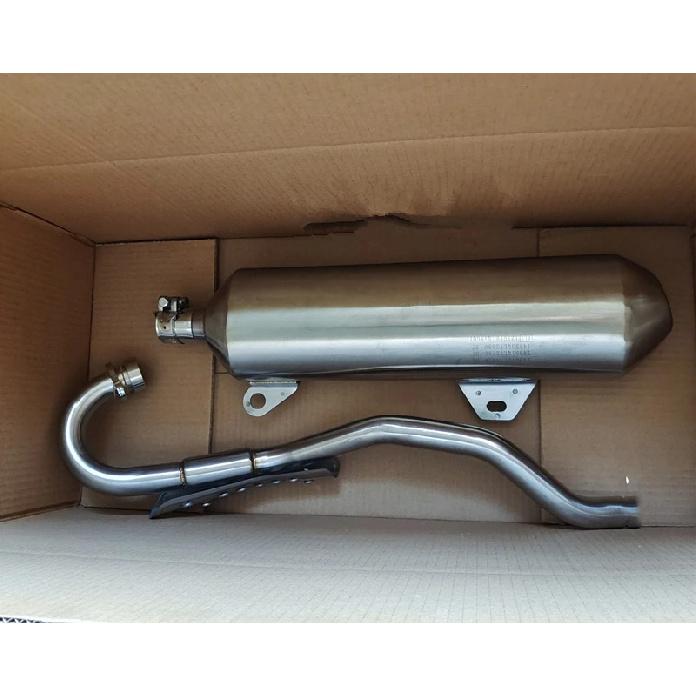 Motorcycle Parts Exhaust Pipe Muffler For QingQi Tibetan Mastiff QM200GY QM150GY QM 200GY 150GY Carburetor Style