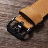 Vintage Cowhide Watch Strap 18mm 20mm 22mm 24mm Dark Brown Watch Band Black Buckle Leather Wristband for Men Women Accessories