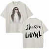 Singer Shakira Las Mujeres Ya No Lloran World Tour Tshirts Mens Hip Hop Tshirt Vintage Washed Summer Oversized Cozy Tee Shirt