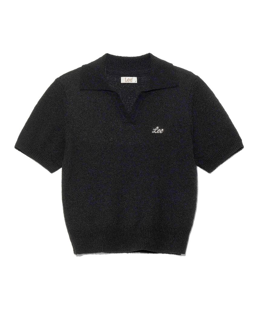 LEE Women'S Open Collar Knit Black