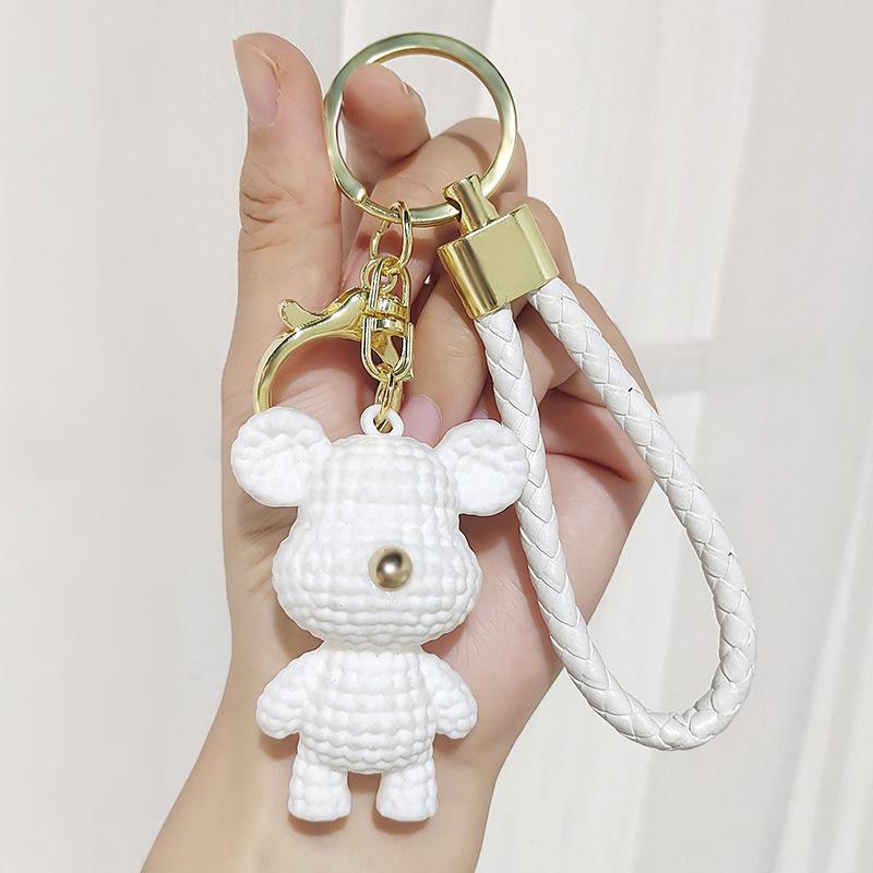 Chaveiro de Urso de Pelúcia Cartoon Criativo Exquisite Boneca Pingente de Bolsa para Carro Presente Fofo