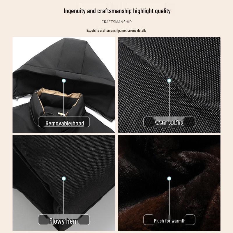 Men's Winter Cotton Padded Jacket for Middle-aged & Elderly - Warm Grandpa Coat