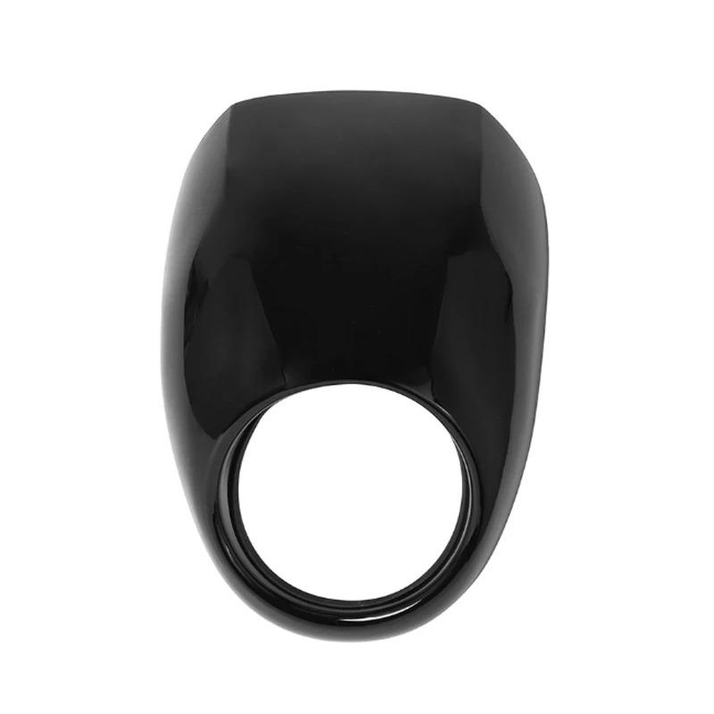 Motorcycle Black Headlight Grill Fairing Cover Abs Plastic Windshield For Harley 883 1200 Front Fork Mount Dyna Sportster