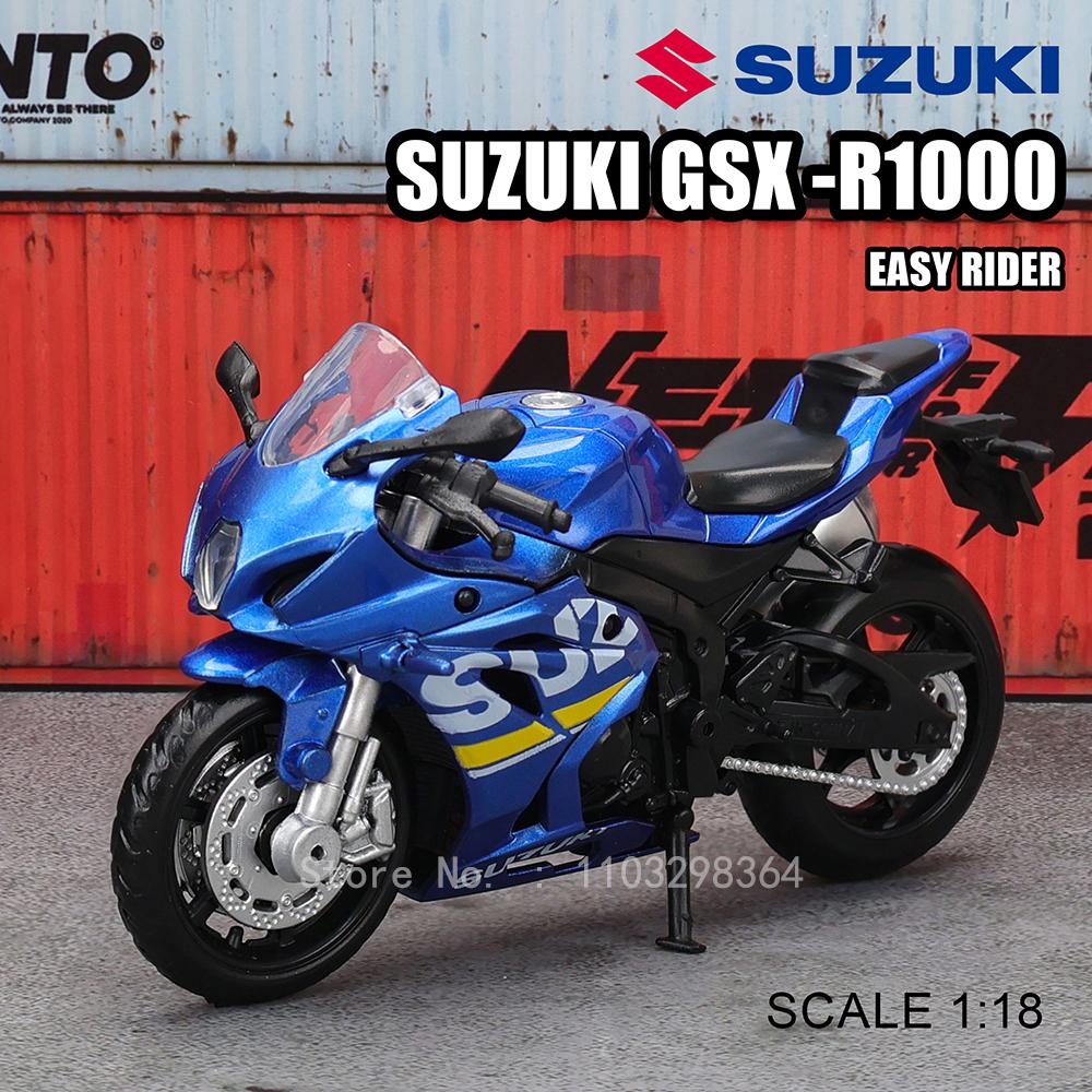 MSZ 1:18 Suzuki GSX-R1000 Motorcycle Alloy Car Model Children's Toy Car Die Cast Motorcycle Model