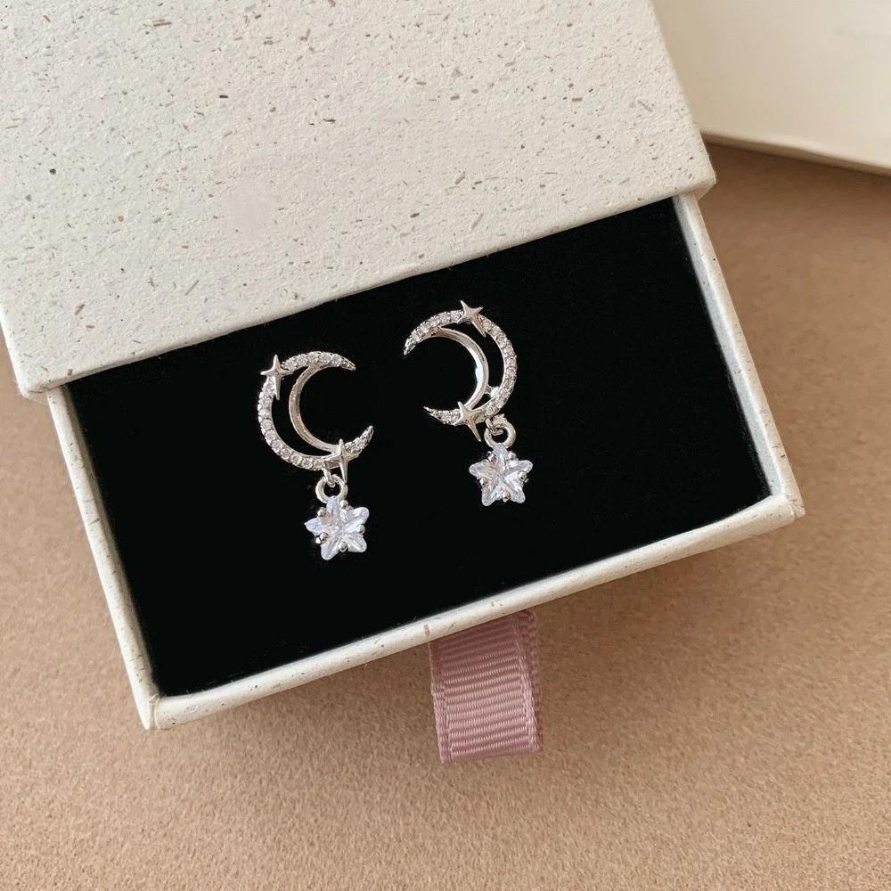 Crystal Butterfly Droplet Earrings Temperament Ladies' Ear Accessories Zircon Ear Stud  Girls