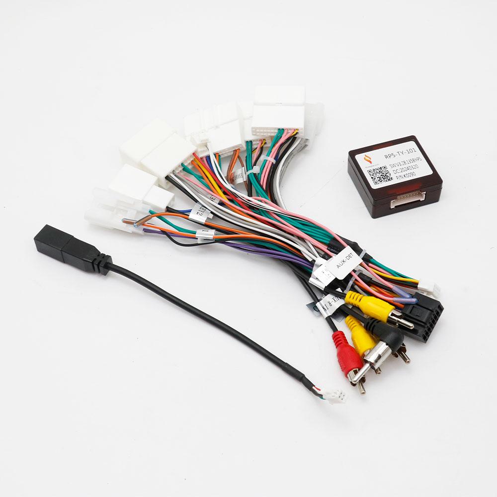 Car 16 Pin Android Wire Harness Power Cable Adapter With Canbus For Toyota Levin RAV4 Camry Highlander Prius Corolla