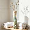 Resin Decorative Vase with 3D Relief Flowers And Human Face Design, Artistic Flower Vase for Home Desk Shelf Decor