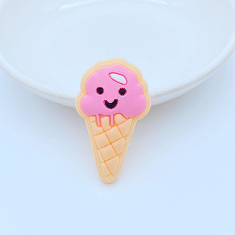 10/20 Stück Niedliche Eiscreme-Serie PVC Flexibler Kleber Flache Rückseite DIY Scrapbooking Verzierung Handy Basteldekoration Schreibwaren
