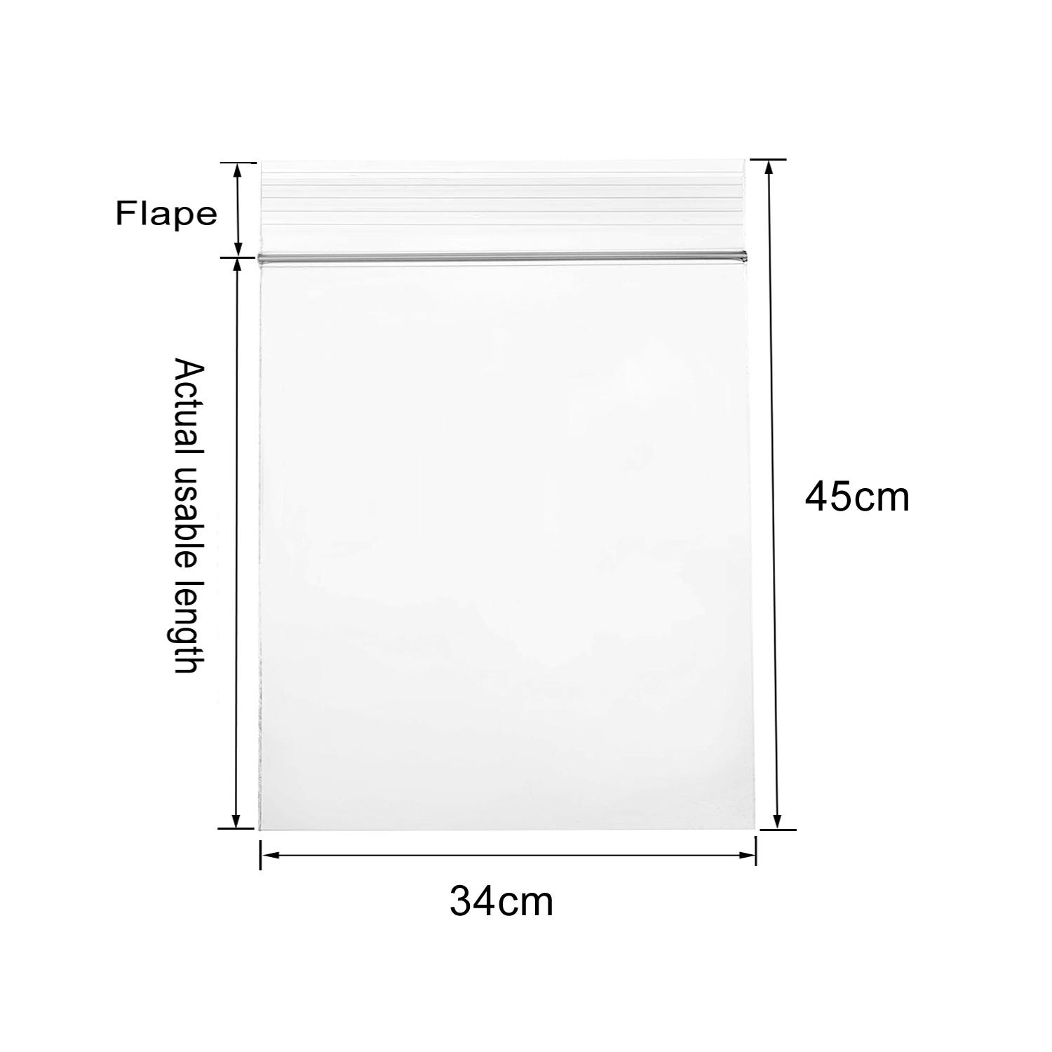 

100 шт., самозапечатывающиеся прозрачные целлофановые пакеты, закрывающиеся пластиковые полиэтиленовые пакеты на молнии, полиэтиленовые пакеты для фотографий, открыток, ювелирных документов, хлебобулочных изделий, печенья, конфет 34x45cm 100pcs