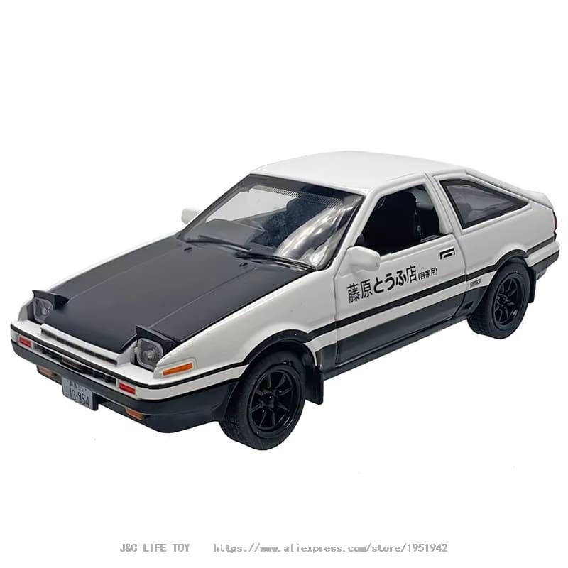 

Новая модель автомобиля из сплава AE86 в масштабе 1/32, литая игрушечная машинка с 4 открывающимися дверями, модель автомобиля со светом, инерционный механизм, подарок для мальчика, детская коллекция игрушек, украшения чёрный