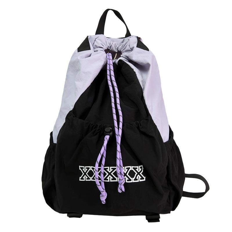 Outdoor Sports Lightweight Drawstring Backpack Men's And Women's Bags Mountaineering Bag Student Class Bag
