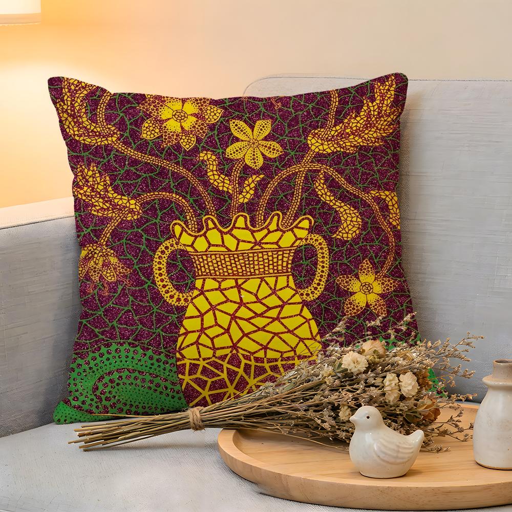 Cushion Cover Linen SkinFriendly Soft Decorative Case For Sofa Home Decor YYayoi KKusama Abstract Art Pillow cover