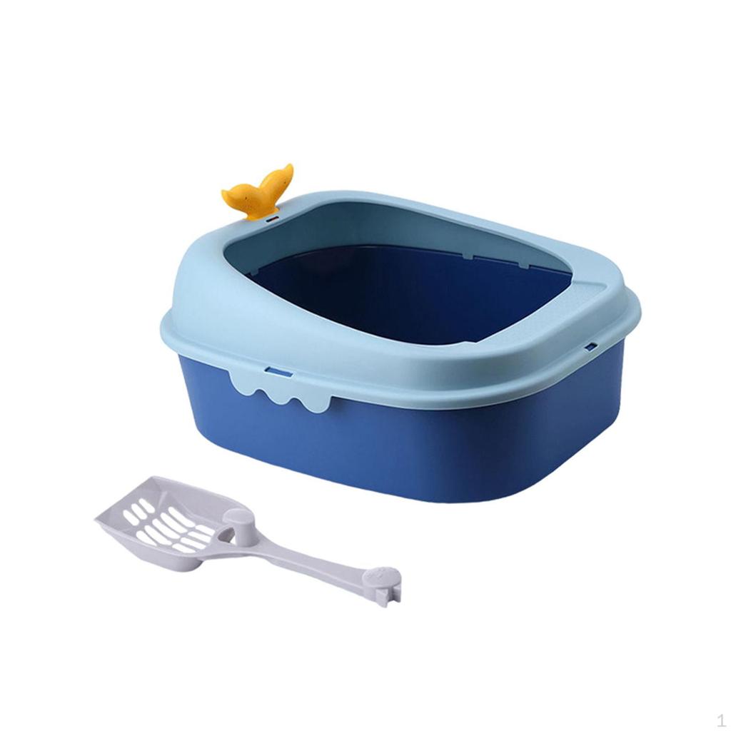 Cat Kitten Potty Toilet Open Top Pet Litter Tray PP Large Space Bedpan High Sided