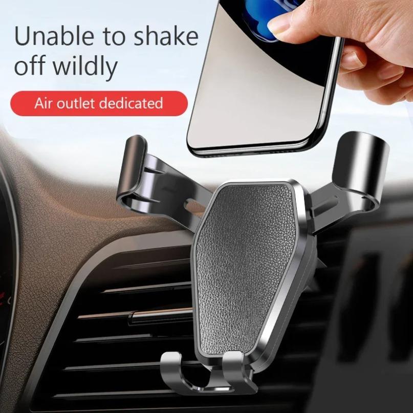 Gravity Phone Bracket Car Air Outlet Cellphone Holder Stand For iPhone 16~12 Samsung S25 S24 Xiaomi 360°Rotate Smartphone Mount