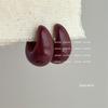 "Hong Kong Retro Metal Drip Oil Earrings: Fashionable, Trendy, Versatile Women's Studs".