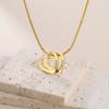 Cazador Custom Name Hearts Necklaces for Women Personalized Pendant Snake Chain Stainless Steel Jewelry Gift 2026