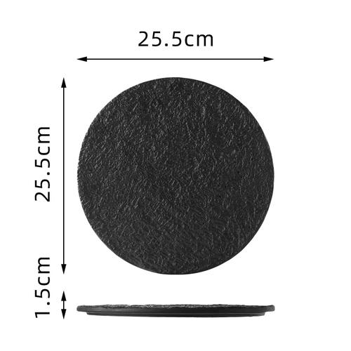 

Креативная черная керамическая десертная тарелка для семейного ужина, жареного мяса, стейка, скандинавского ресторана, украшения еды, фруктового салата