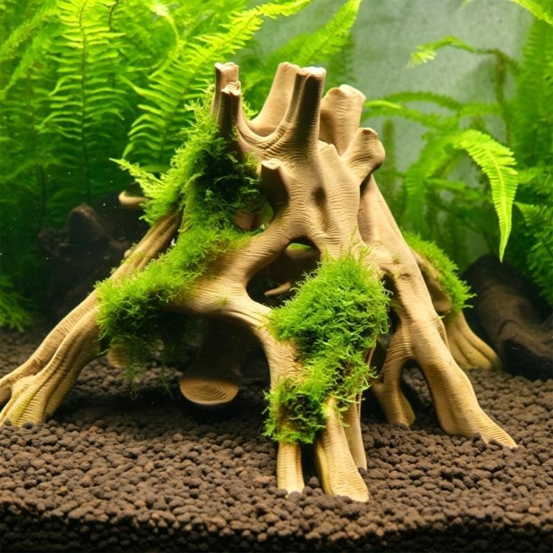 Aquarien Treibholz Dekoration Baumwurzel Verstecke für Fische und Garnelen Ruheplatz Laichplatz und Unterschlupf Natürliche Haltbarkeit