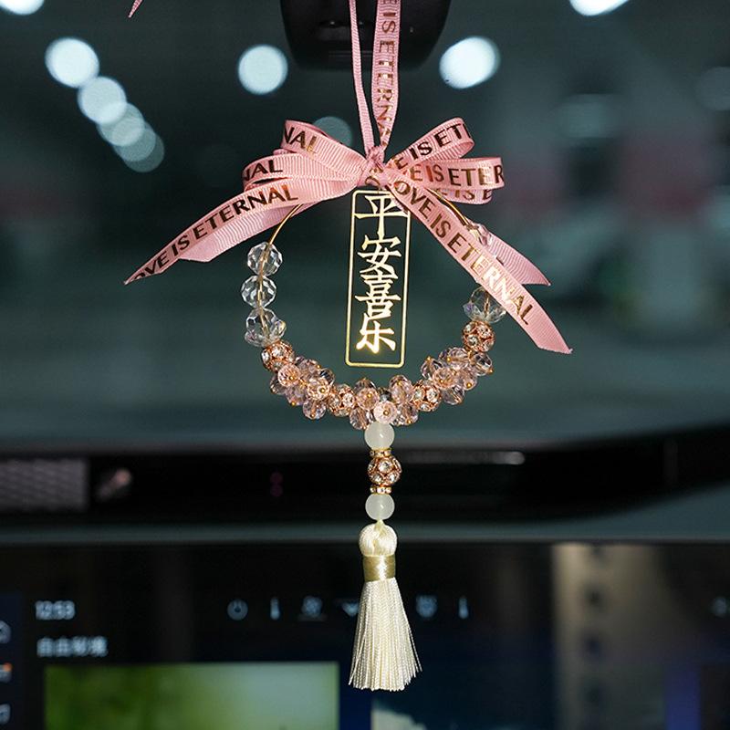 Car Crystal Pendant Traditional Chinese Lucky Wheat Decoration Accessory Gift