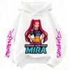 Winter Kpop Demon Hunter Children's Hooded Sweatshirt Cute Kpop Demon Hunter Tiger Top Harajuku Boys and Girls