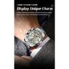 POEDAGAR Top Luxury Men Watch Automatic Date Week Man Wristwatch Hollow Tourbillon Mechanical Stainless Steel Watches