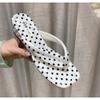 Sweet and Versatile Toe Polka Dot Vacation Shoes Platform-soled Wedged Sandals Fashionable Flip-flops Women's Summer Retro Korean Version Outside