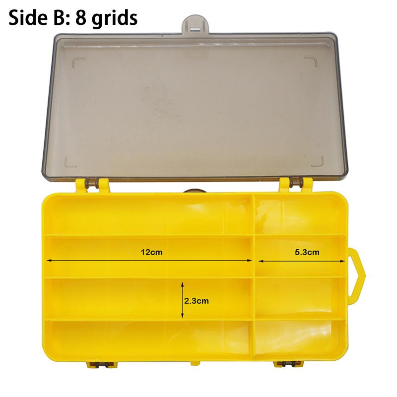 Angelkoffer Doppelseitiger Angelzubehör-Organizer Köder Haken Aufbewahrungskoffer Mit Entwässerung