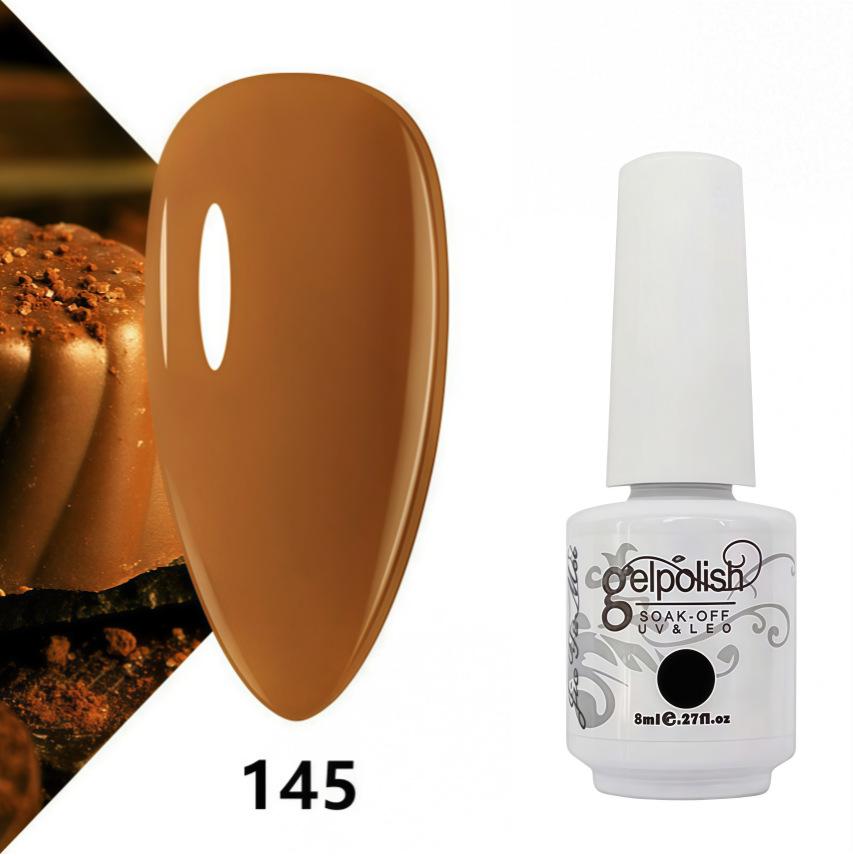 Amber Gel Polish Set: Gel Polish Manicure Kit with Whitening, Base Coat, and Sealer.