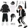 Chlapecký Michael Pop Star Jackson Halloween Cosplay Kostým Karnevalové Oblečení na Jevištní Vystoupení Hip Hop Taneční Outfit