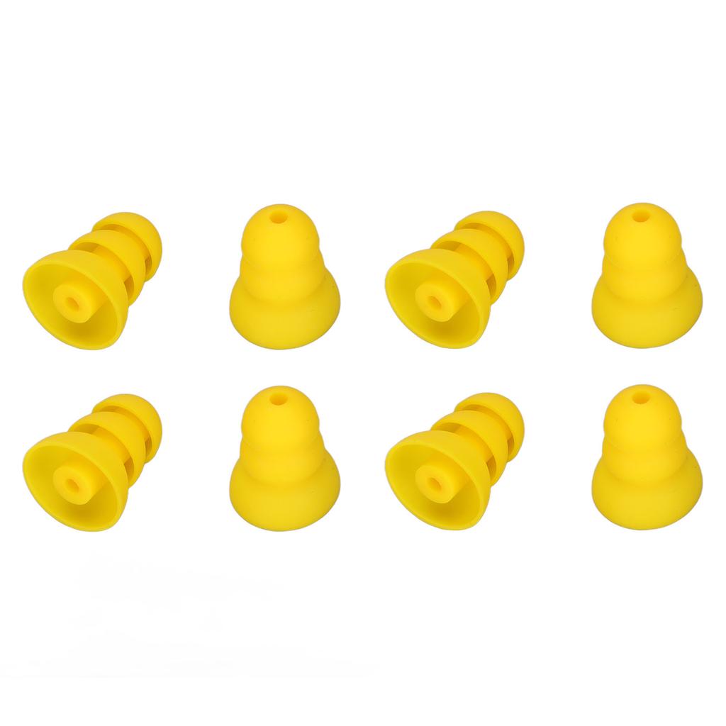 8pcs Hearing Aid Ear Tips 3 Layer Soft Silicone Replacement BTE ITE Pocket Hearing Aids Earplug