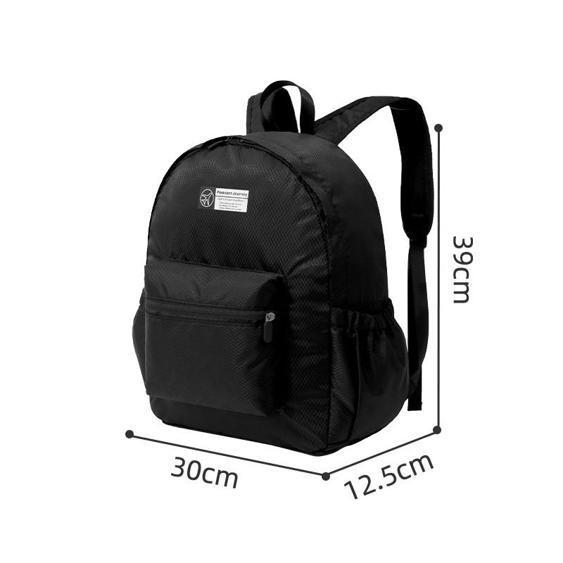 Monochrome Simple Lightweight Leisure Foldable Backpack For Hiking Sports And