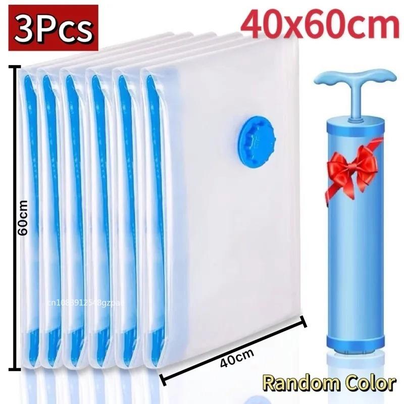 

3Packs Travel Compression Bags, Travel Essentials Vacuum Storage Bags Space Saving Bags for Suitcases Organizer For Clothes