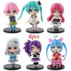 New 6 Models Hatsune Miku Figures Pvc Anime Peripheral Hatsune Beauty Girl Decoration Doll Machine Decoration Characters)