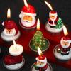 3pcs Christmas Candles Santa House Snowflake Shape Hotel Wedding Birthday Party Home Decor