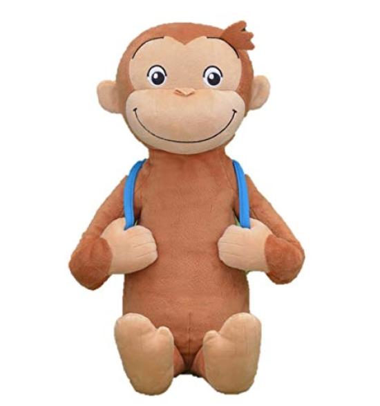Curious George Plush Toy Mega Jumbo Backpack - Perfect for Outings (Approx. 40cm)