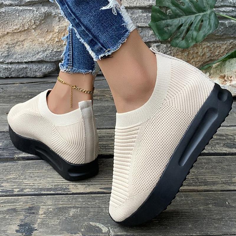 Fashion Soft Breathable Mesh Sneakers Women Spring Autumn 2025 Non Slip Platform Vulcanize Shoes for Woman Solid Color Casual Shoes Lady