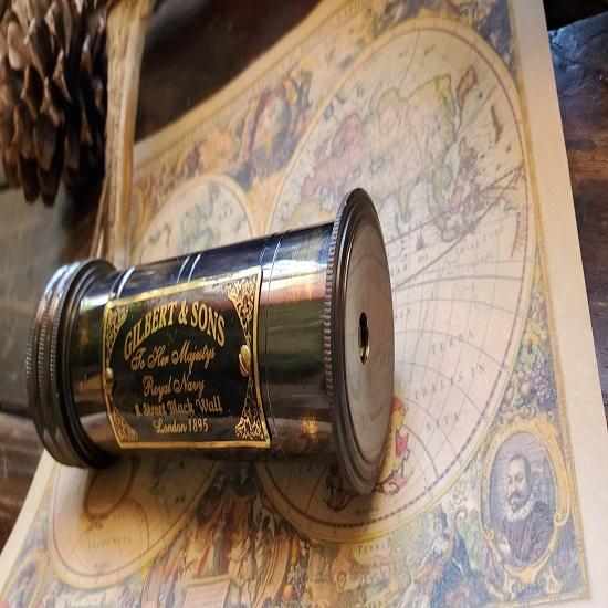 Kaleidoskop Messing Gilbert Sons Kaleidoskop mit Lederbox